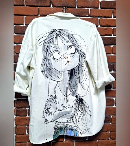 Дамско Арт деним яке овързаиз М-ХЛ - Copy 0