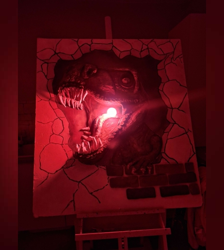 3Де динозавър от гипс