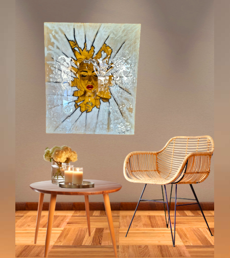 Графит и Епоксидна смола на платно 65/54