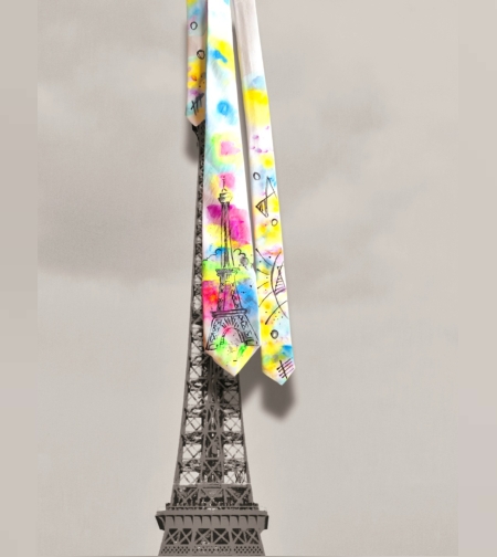 Арт вратовръзка широка