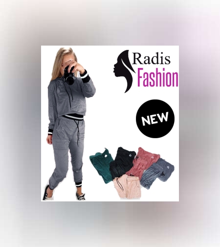 Дамски екип в сиво кадифе Queene