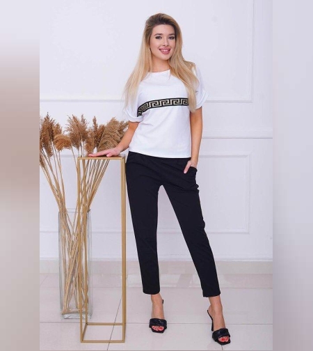 Дамски спортен комплект с къс ръкав