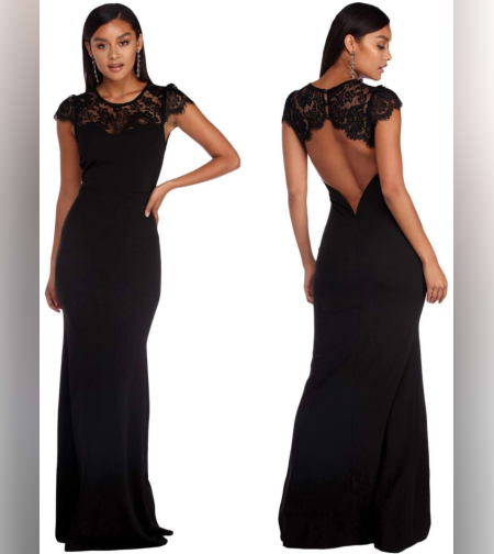 Дълга рокля с отворен гръб