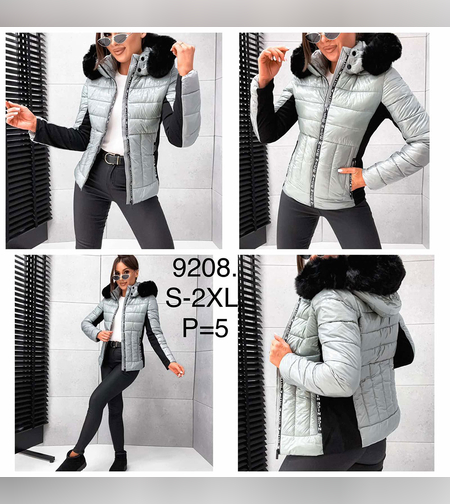 Дамско зимно яке Melina в сиво