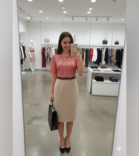 Елегантна рокля с дантела