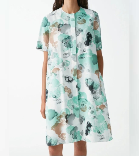 Рокля тип риза с принт