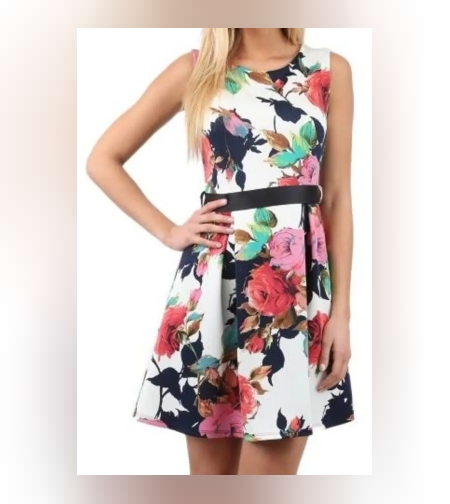 Дамска рокля с флорален принт