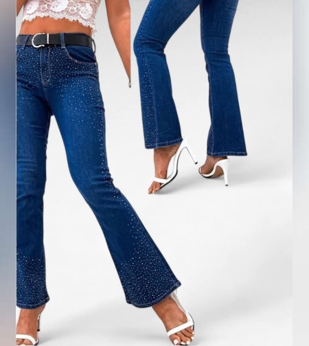 Дамски дънки с камъни