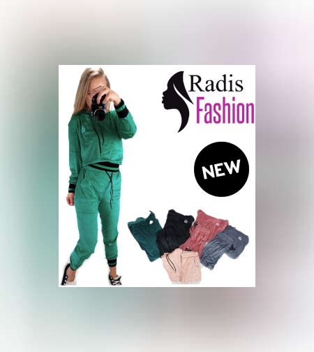 Дамски екип в зелено кадифе Queene