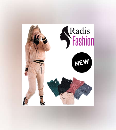 Дамски екип в цвят екрю кадифе Queene