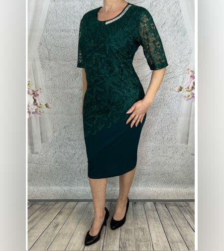 Макси рокля с дантела