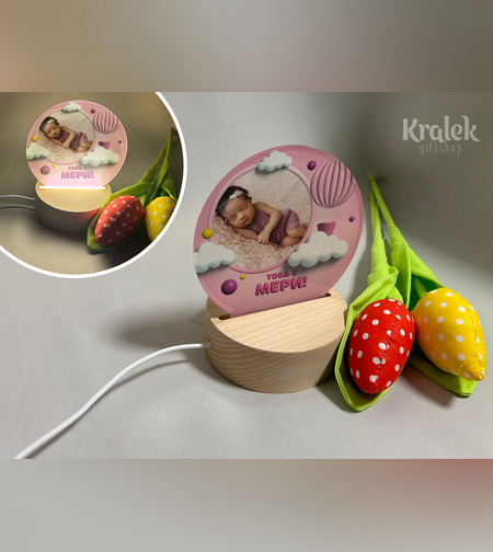 Нощна LED лампа- Сладък сън в облаците