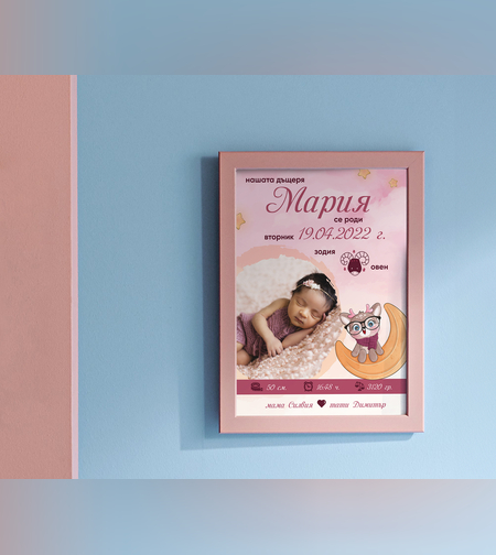 Бебешка Визитка -Лунно момиченце