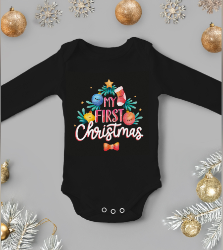 Бебешко боди -Първа Вълшебна Коледа