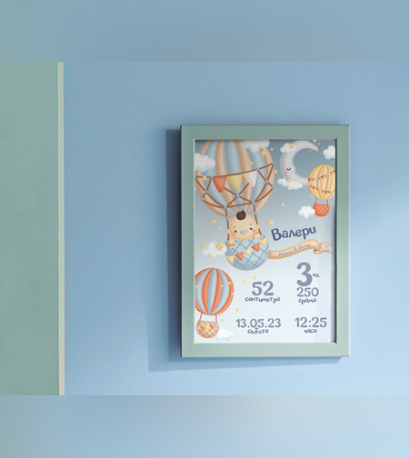 Бебешка Визитка -Летящ балон