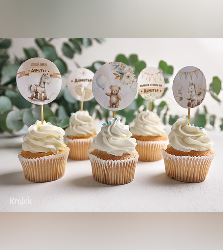 Топери за мъфини- Дървено конче