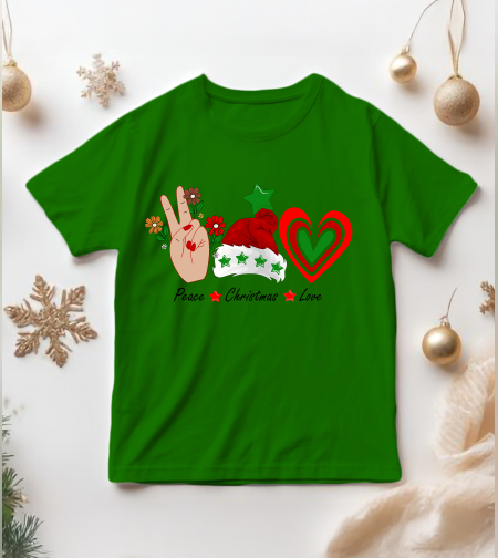 Коледна Тениска -Peace & Love Edition