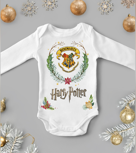 Бебешко боди -Коледен HOGWARDS