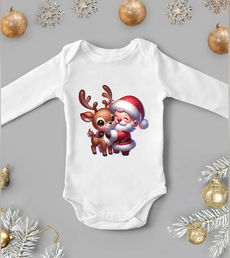 Бебешко боди -Еленче с дядо Коледа