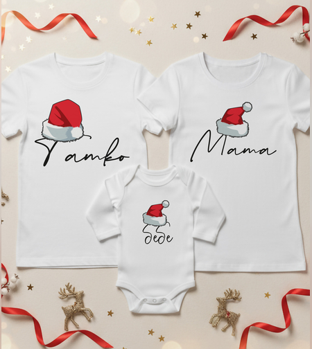 Семеен коледен комплект- Шантавите шапки