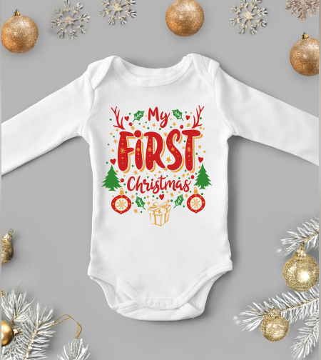 Бебешко боди -Първа Коледа