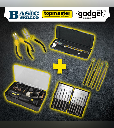 Промо пакет-Шлифовалка,Шублер,Клещи мини,Отвертки,Пинсети