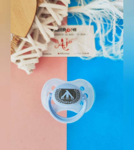 Персонален БИБЕРОН с името на вешето БЕБЕ син цвят ЛЕВСКИ