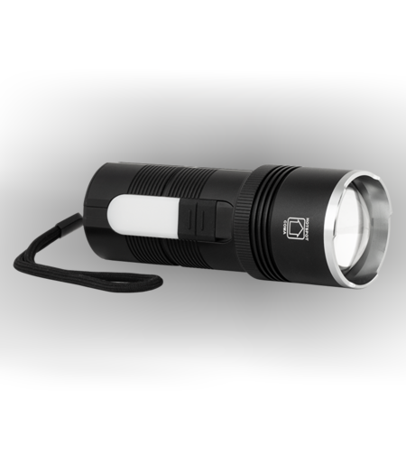 LED фенер със зуум, странично светене и power bank функция 10W/3W IP44 2000lm/600lm