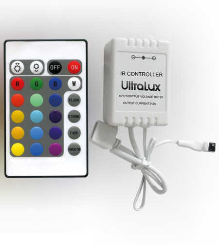RGB контролер IR управление 24  бутона 6А  12-24V DC  72W RGB