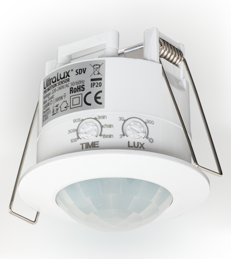 Сензор за движение, за вграждане 6m  220V-240V AC 360° 1200W
