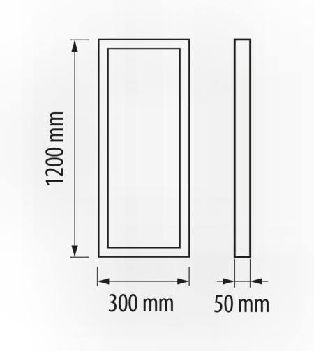 Рамка за открит монтаж на светодиоден панел 1200x300
