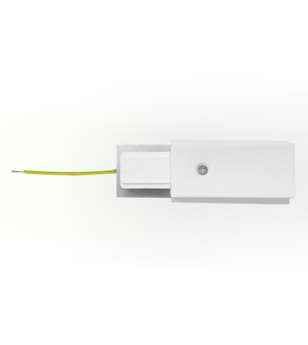 Комплект захранващ конектор и тапа, 2 пина, бял  220V-240V AC  1000W