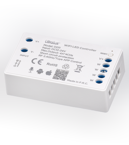 2.4G RF WIFI димер за едноцветна LED лента 16A  12-24V DC  192W(12V) 384W(24V)