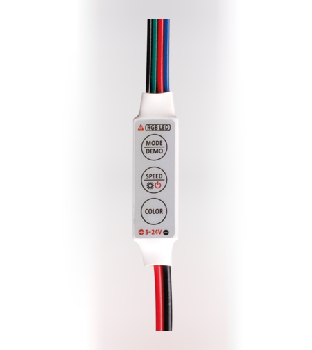 Мини контролер за RGB LED лента, 6А  5-24V DC  72W