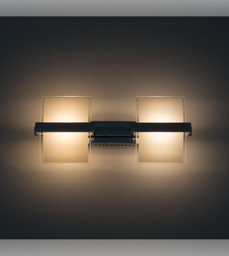 LED осв. тяло 2x5W, 2700K, IP20  за стена хром