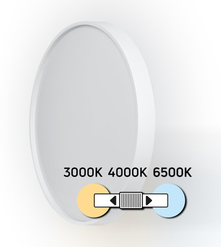 LED CCT плафониера бяла 24W IP20 кръг  плафониера бяла Кръг