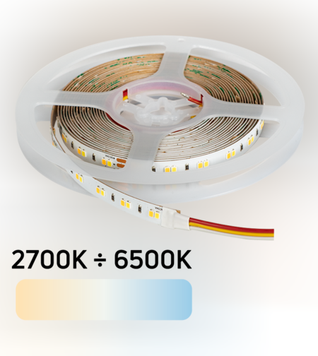 Професионална LED лента CCT 5m IP20  24V DC 120° 18W/m 2700K-6500K SMD 2835