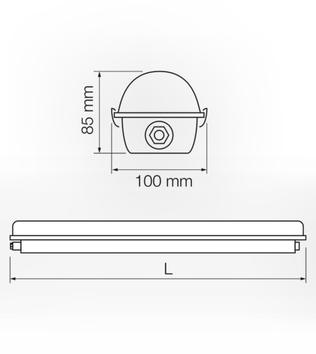 LED индустриално осв. тяло PC  220V-240V AC 120° 22W 4000K SMD 2835