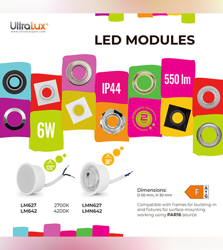 LED модул 6W  220V-240V AC 120° 6W 2700K SMD 2835