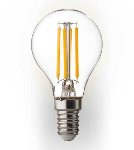 LED димиращ filament топка неутрална E14 220V-240V AC 360° 4W 4200K Filament