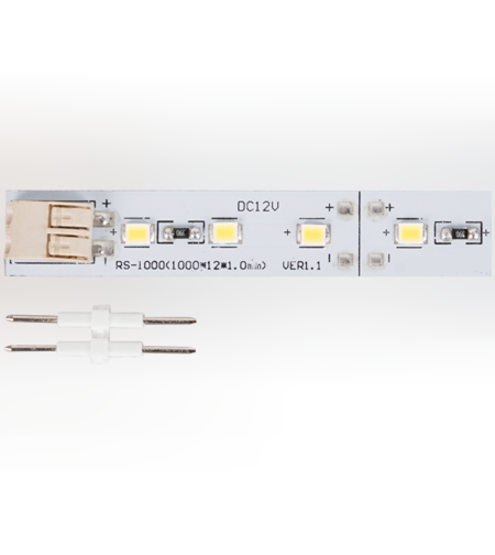 LED твърда лента топла 1м  12V DC 120° 12W 2700K SMD 2835