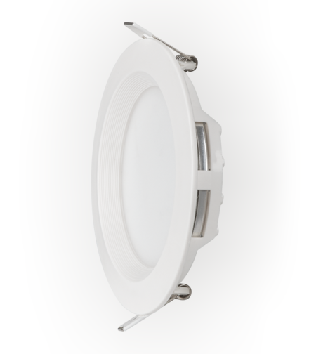 LED панел за вграждане кръг бяла рамка топла  110-265V 120° 6W 2700K SMD 2835