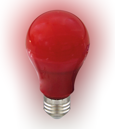 LED крушка червена E27 220V-240V AC 200° 6W Red SMD 2835