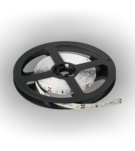 LED лента топло бяла 5м  12V DC 120° 4.8W/m 3000K SMD 2835