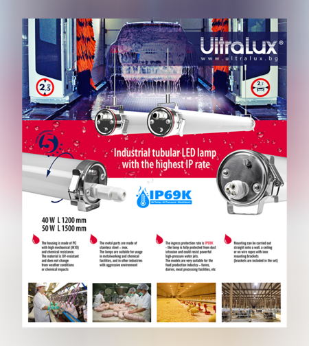 LED цилиндрично индустр. осв. тяло IP69K IK10  220V-240V AC 180/360 40W 4000K SMD 2835