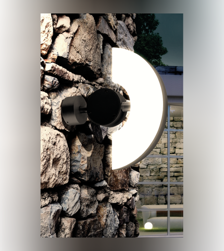 LED фасадно осв. тяло, 6W, 4200K, IP65, подвижно  за стена графит