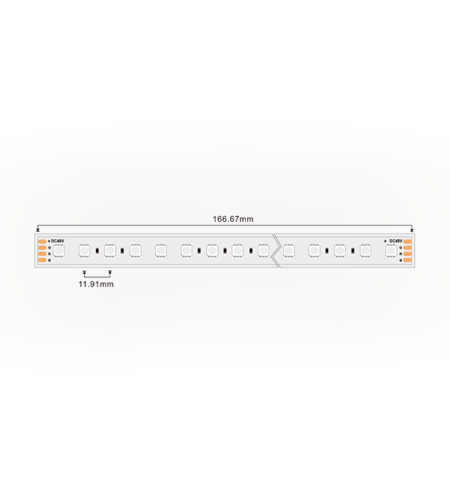 Професионална LED лента 10м IP67  48V DC 120° 16W/m RGB SMD 4040