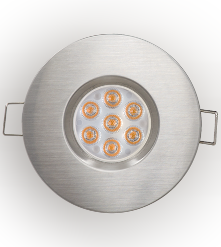 LED луна за вграждане насочена топла , сатиниран никел  220V-240V AC 45° 6.5W 2700K SMD 2835