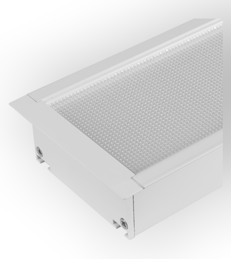 LED линейно осв.тяло за вграждане, бяло, 1.2м IP20  220V-240V AC 70° 40W 4200K SMD 2835