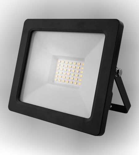 LED SLIM прожектор студена IP65  220V-240V AC 110° 30W 6500K SMD 2835